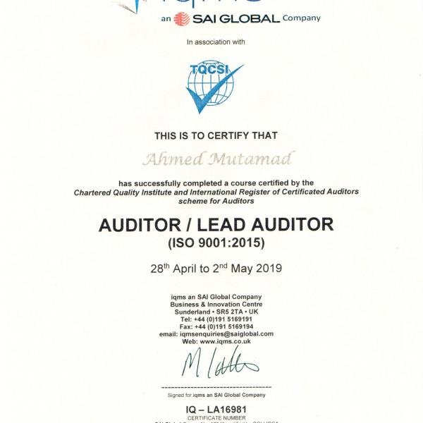 ISO 9001 Lead Auditor